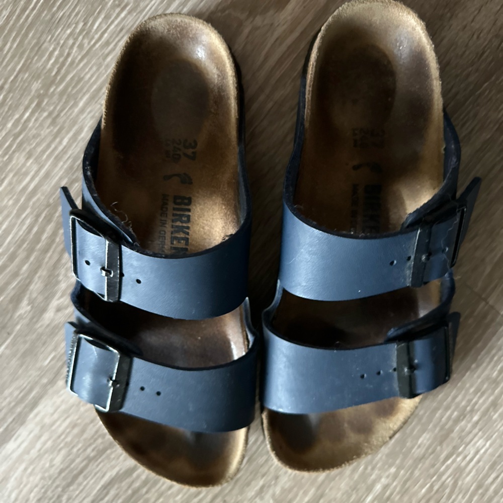 Birkenstock Navy Arizona Sandals - Picture 3 of 5